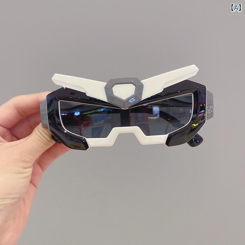 Sunglasses - 子供用サングラス 男の子 ソフトシリコン フレーム 偏光レンズ UVカット クール スタイリッシュ 形状 軽量 柔軟 素材 夏用 屋外遊び 普段使い