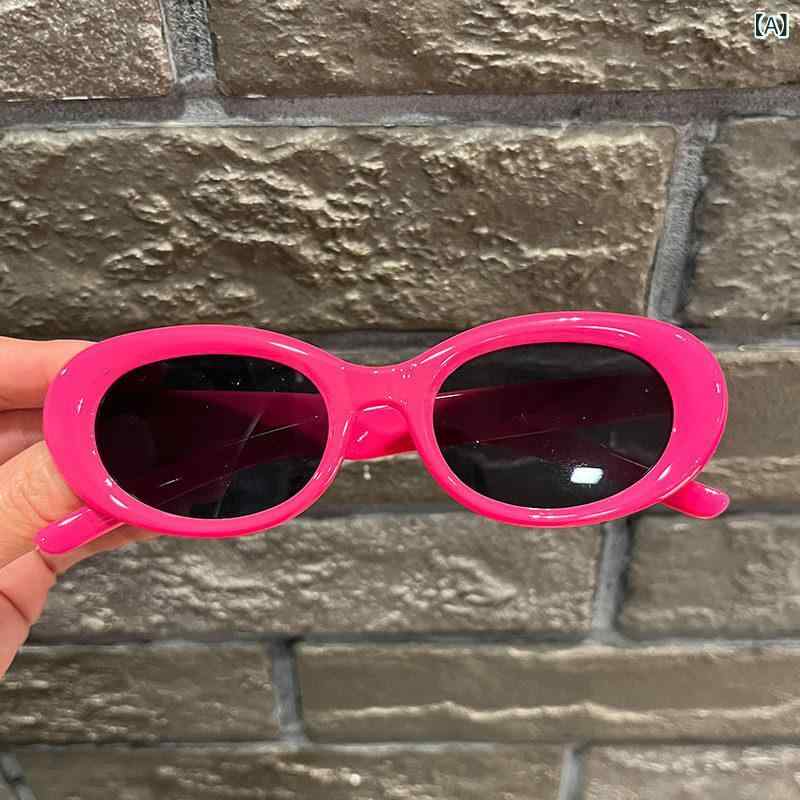 Sunglasses - キッズ サングラス 子供用 ファッション 楕円 小型フレーム キャンディカラー 星空 クール UVカット 夏用 アウトドア 軽量 男女兼用 ベビー対応 ビビッドカラー 形状 機能