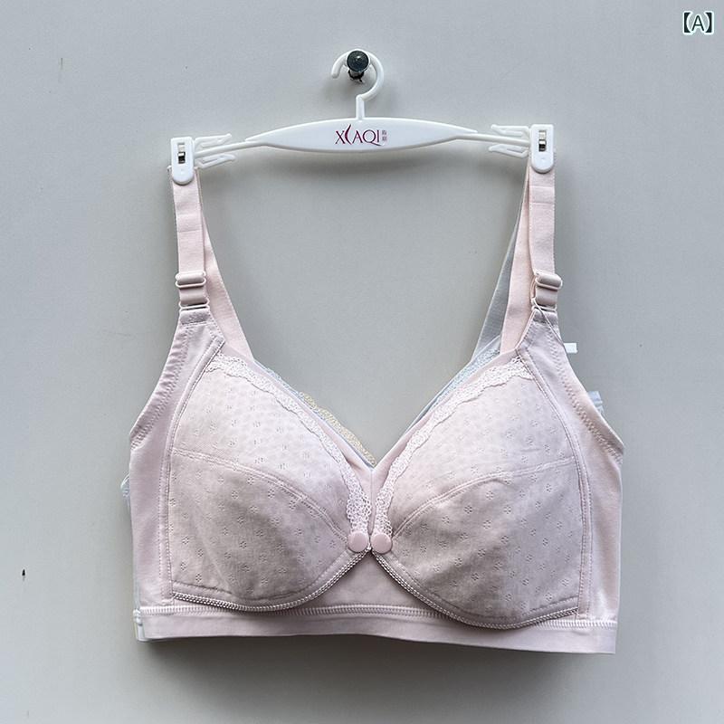 妊婦用 授乳ブラジャー 薄手 コットン素材 通気性 前開き 快適 妊娠中期後期 大きめバスト ソフトカップ マタニティインナー