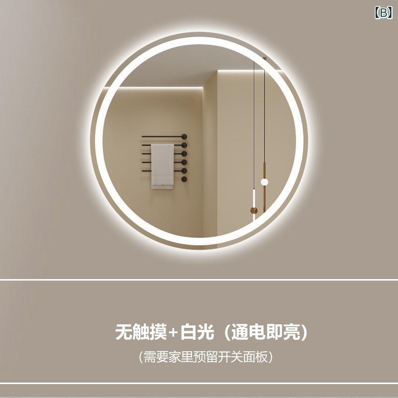 ミラー 鏡 丸型 LED スマート鏡 センサー付き 壁掛け 防曇浴室鏡 洗面所 トイレ用 ...