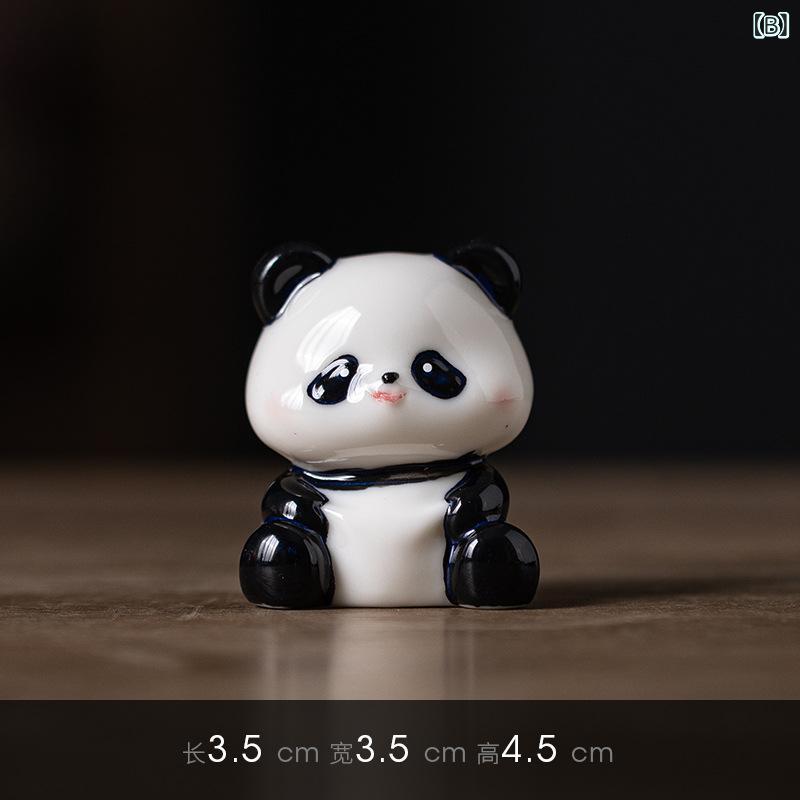 置物 レディース かわいい パンダ 陶器 ミニチュア フィギュア インテリア 雑貨 癒し系 オブジェ 卓上 飾り デスク周り 盆栽 アクセサリー 玄関 リビング 寝室 装飾品 プレゼント ギフト 小型 小さめ 置き物 熊猫 動物 アニマル 飾り物 癒やし riverpaddy-11660048 リバーパディ サンプル画像3