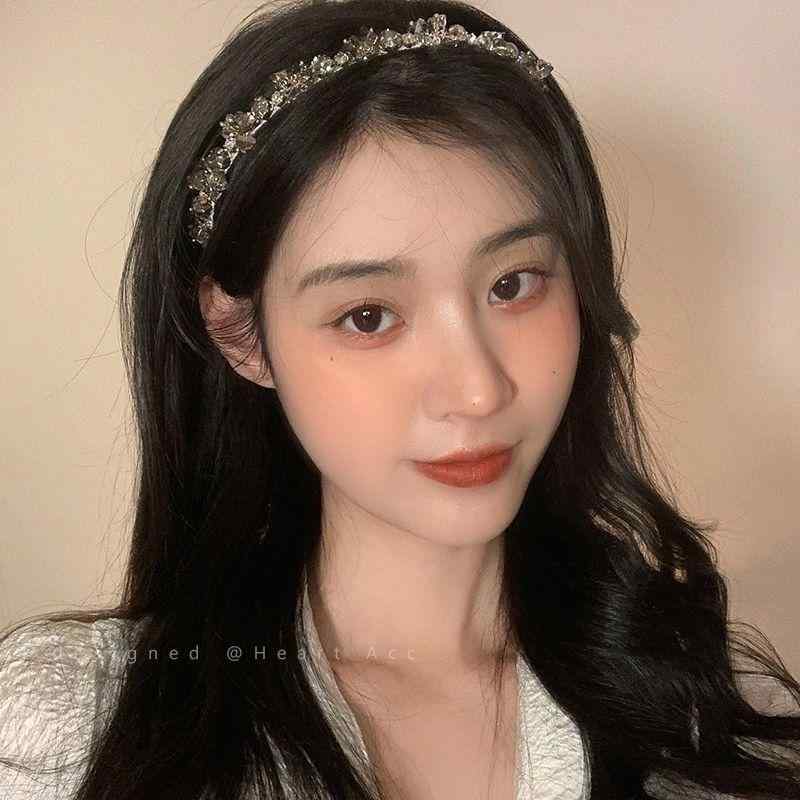 ヘアアクセサリー 女性用 軽量 スイート クリスタル ラインストーン ストーン ヘアバンド プリンセス スタイル 洗練 ヘッドドレス デイリー コーデ アクセ