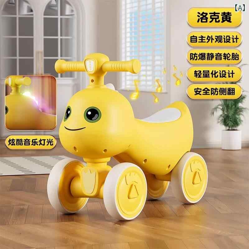 子供用 四輪歩行車 防転倒 プッシュカー 座れる 乗れる 滑行 学習車 ベビー キッズ 安全設計 室内外 練習用