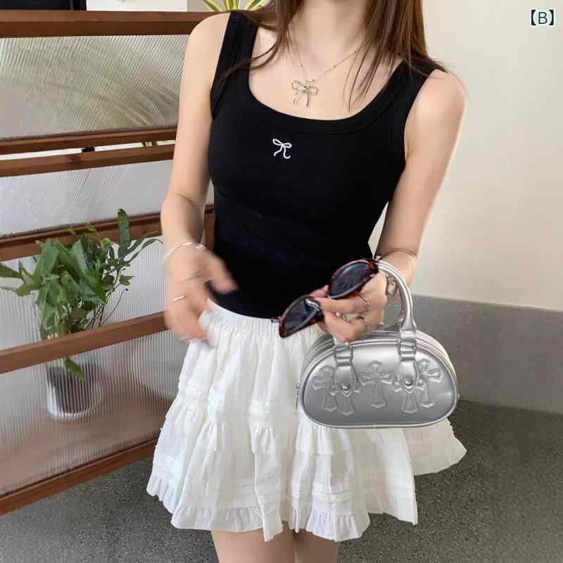 トップス 女性用 リブニット 吊り下げ キャミソール インナー 夏 接触冷感 吸湿速...