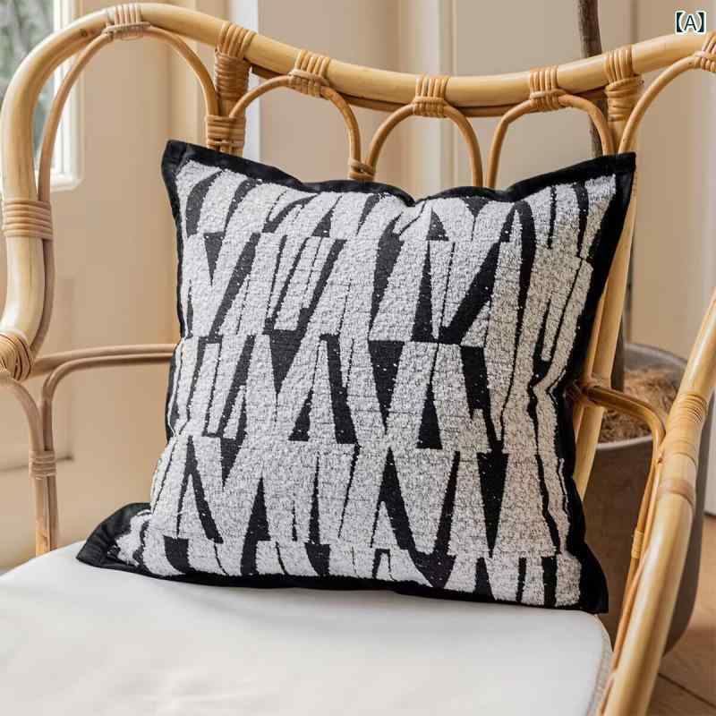 リバーパディの&quotresult&quot &quotソファ 抱き枕カバー 黒白 クッションカバー モダン シンプル インテリア 花柄刺繍 コットン リビング 室内装飾 軽量 柔らかい 座布団 クッション クッションケース クッションスリーブ クッションシーツ クッションカバーセット｜アングル2