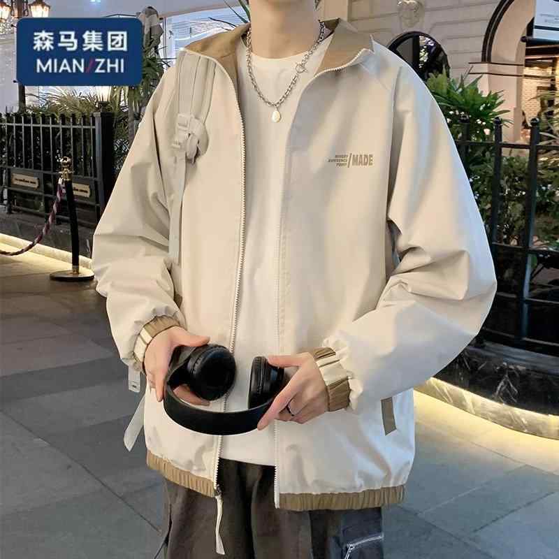 メンズ ジャケット リバーシブル 春秋 カジュアル ゆったり 立襟 薄手 軽量 アウトドア 普段使い 伸縮性 吸湿速乾