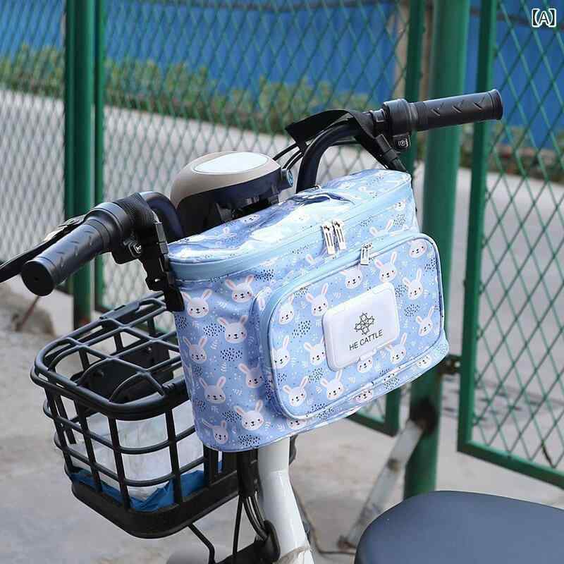 自転車用 防水 大容量 ハンドルバッグ 保温 収納 スマホ ポーチ 通勤 アウトドア 対応 軽量 サイクル 鞄 前置き ストレージ