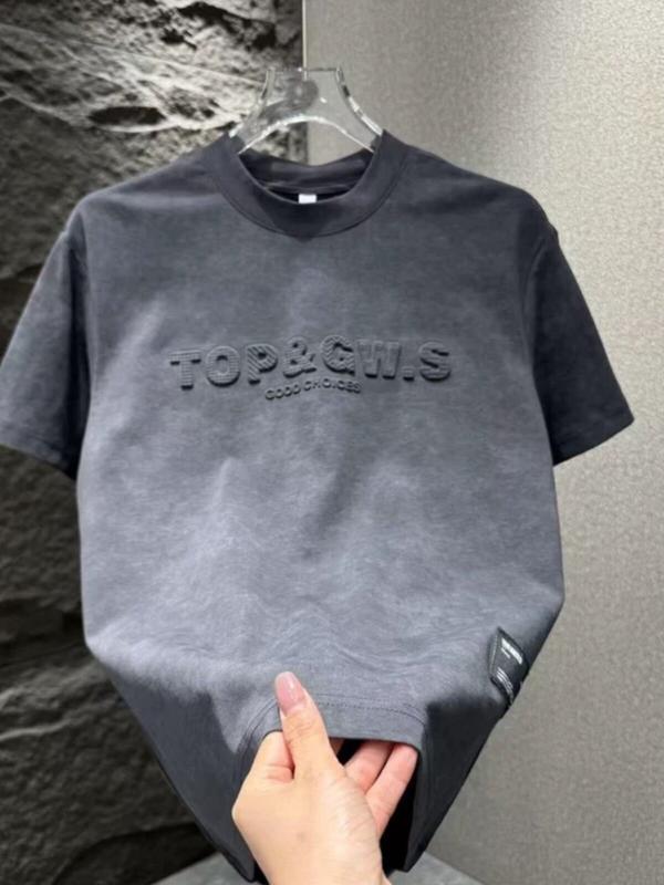 Long-Sleeved - 半袖Tシャツ メンズ 夏用 接触冷感 タイダイ柄 凹凸エンボス 高級感 軽量 吸湿速乾 伸縮性 カジュアル トップス 普段使い 性 再生繊維