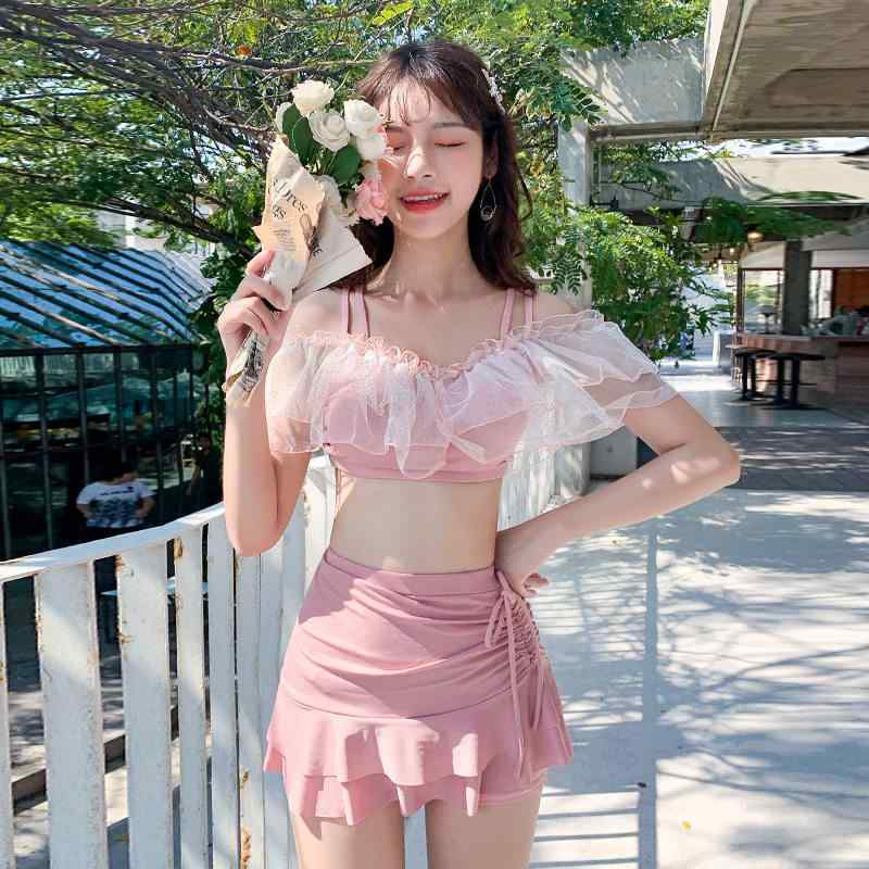 水着 レディース セパレート 2ピース スカートスタイル かわいい スリム効果 ビーチ バカンス 温泉 夏用 リゾート スイムウェア 女性用 ガールズ 軽量 伸縮性