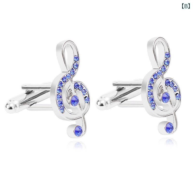 タイクリップ メンズ レディース 音符 ブルージルコニア シンプル ビジネス スーツ アクセサリー 高級感 百搭 ファッション 配飾 ユニセックス