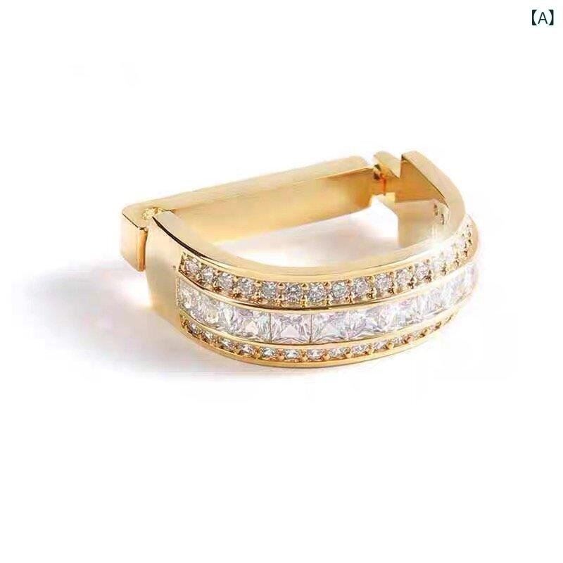 ネクタイクリップ メンズ 高級感 ジルコニア D字型 固定リング ビジネス アクセサリー タイピン 金属製 装飾 普段使い