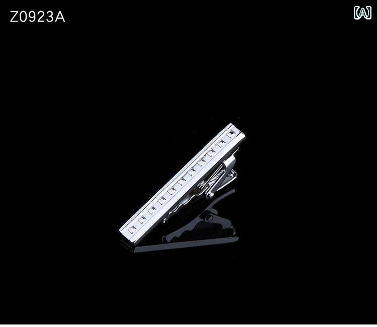 Other - タイクリップ メンズ シルバー シンプル ビジネス フォーマル 韓国 短型 スタイリッシュ 汎用 アクセサリー メタル ピン ネクタイ 留め具 通勤 普段使い