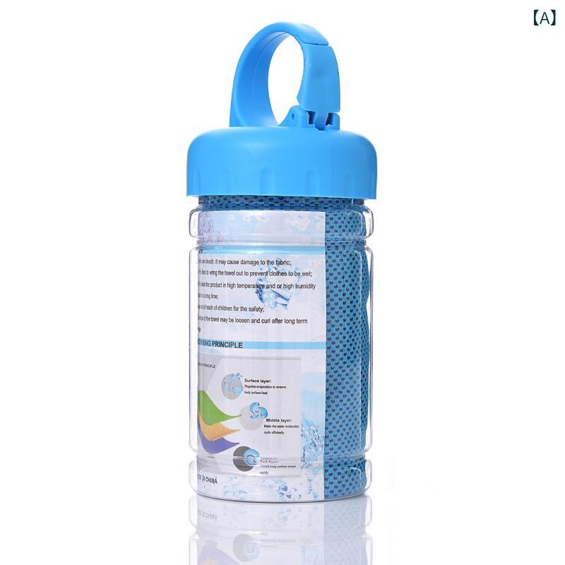 冷感 タオル 夏用 スポーツ フィットネス 速冷 吸湿 速乾 軽量 ツートン カラー バドミントン 快適 クール タッチ 室内 屋外・カラー展開: ライトブルー.グラスグリーン.マゼンタ.シルバーグレー.オレンジ.パープル.カラーミックス・サイズ: 30×90cm