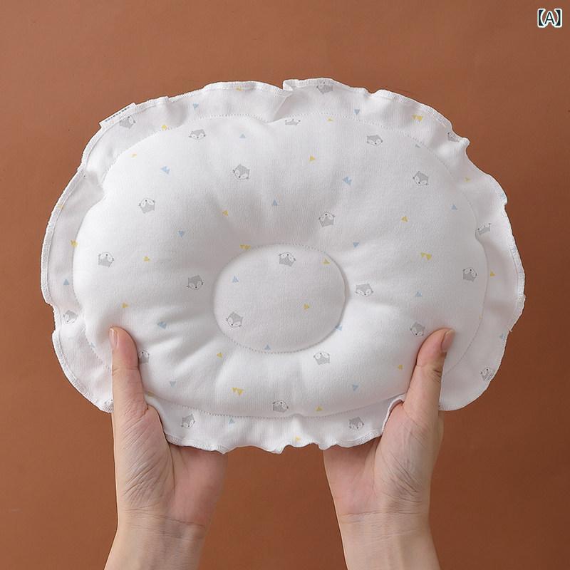 新生児 赤ちゃん枕 頭型矯正 偏頭防止 男女用 ベビー寝具 柔らか素材 通年使用・対象年齢: 新生児・重量: 0.5kg以下・充填物: 絹綿・柄: きつね.りんご梨.テレビ.笑顔.ポルカドット.ブルースター.ピンクスター.小犬.葉.黄雛.スイカ・サイズ展開: 30×23cm.36×24cm.40×26cm