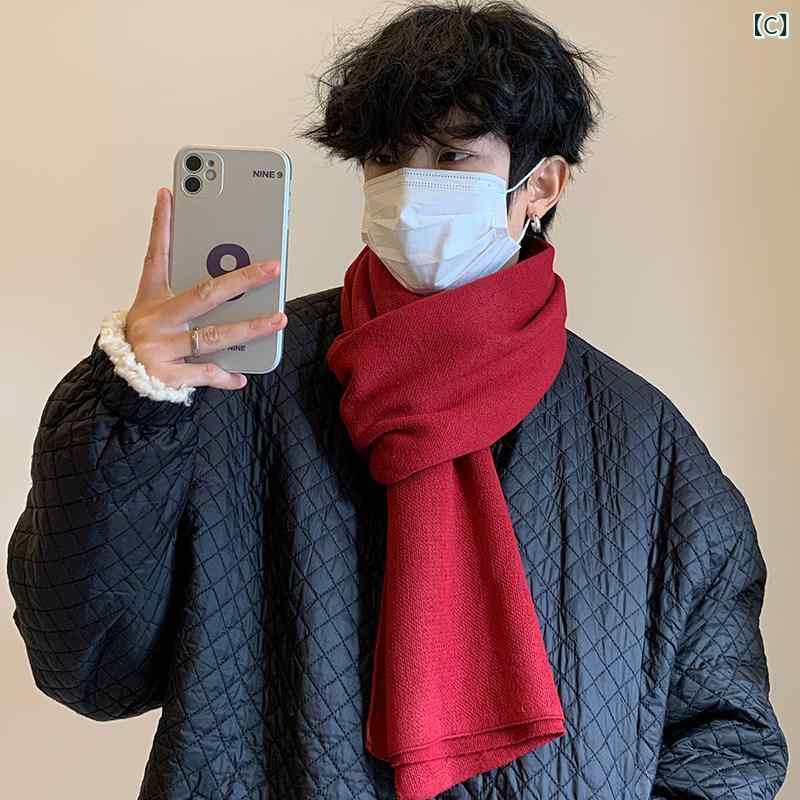 リバーパディの冬 マフラー メンズ レディース 無地 シンプル 高級感 厚手 保温 暖か 万能 カップル ユニセックス スタイリッシュ 日常使い 軽量 柔らかい ネックウォーマー アクセサリー｜アングル3