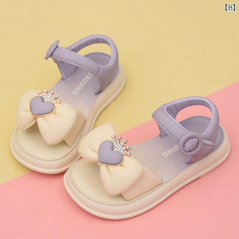 女の子 サンダル 夏用 プリンセス ソフトソール 滑り止め 軽量 通気性 子供靴 かわ...