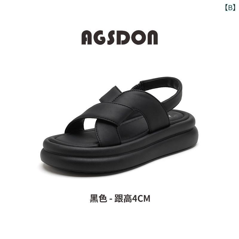 レディース 厚底サンダル 夏用 スポーツ カジュアル クッションソール 通気メッシュ 吸湿速乾 軽量 アウトドア ビーチ オープントゥ 耐久性