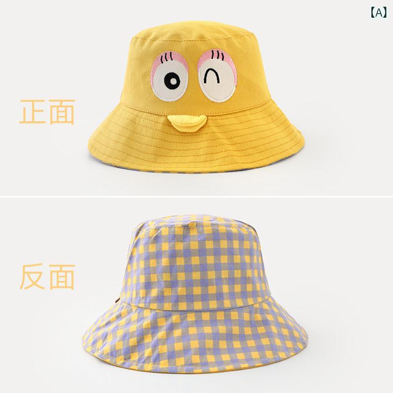 キッズ帽子 女の子 男の子 ベビー 春夏 黄色 フィッシャーマンハット 日よけ UVカ...