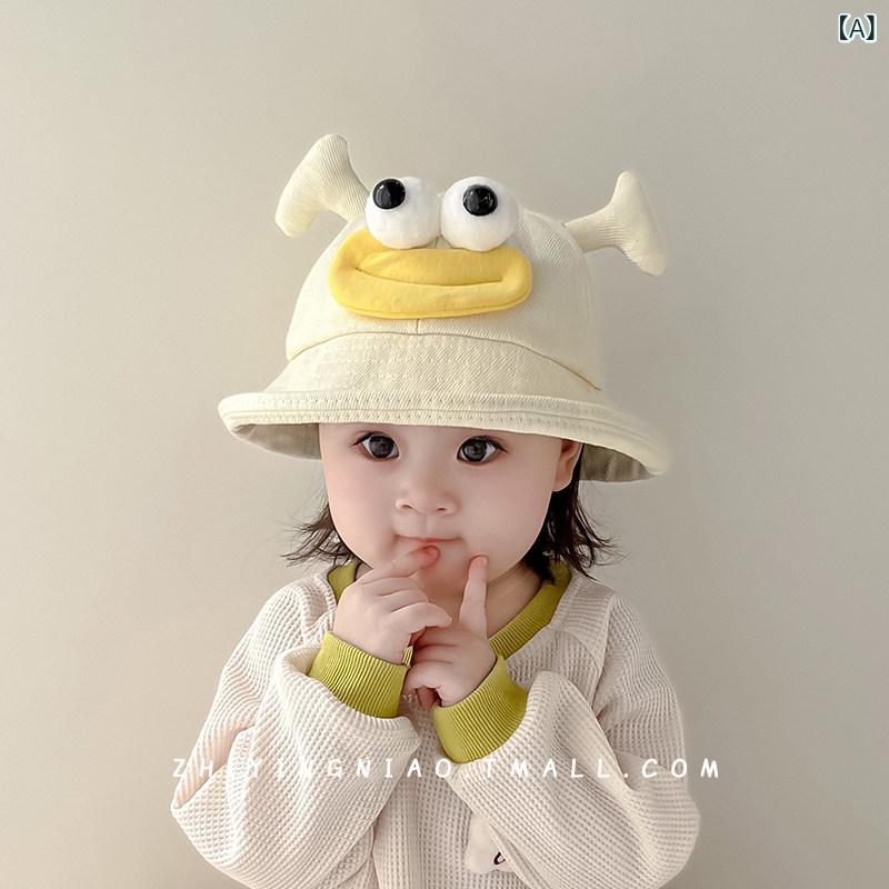 Rakuten - 女の子 フィッシャーマンズハット かわいい コミカル UVカット 日焼け防止 バケットハット 春秋秋冬 キュート 子供用 ファンシー スタイル アウトドア 散歩 軽量 伸縮性