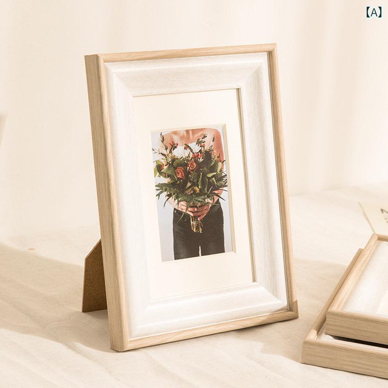 額縁 写真フレーム 木製 壁掛け 卓上置き フォトフレーム 装飾フレーム インテリア ディスプレイ ナチュラル素材 シンプル
