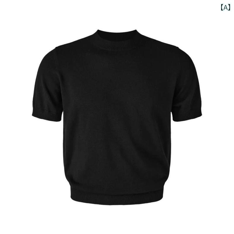 Tシャツ メンズ 短袖 ニット モックネック 無地 ストレートショルダー 春夏 フランネル ベロア カジュアル 快適 軽量 伸縮性・フィット: スリム・ディテール: リブ・主な素材: ・スタイル: カジュアル・構造: フードなし・シーン: 日常・袖丈: 短袖・袖型: 通常・サイズ展開: S.M.L.XL・カラー展開: 米白色.黒.灰・対象: .中年・機能: 吸汗・裏地: ポリエステル繊維・厚み: 薄手・性別: 男女共通・着脱: プルオーバー・ネックライン: クルーネック・着丈: 通常・柄: 無地