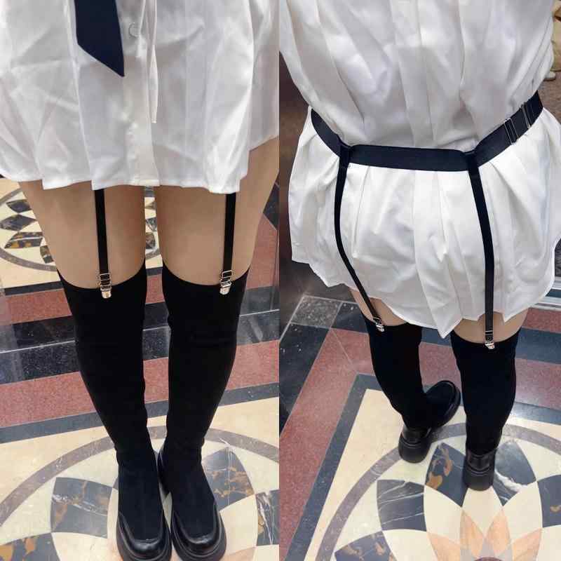 ガーター レディース ストッキング 固定 クリップ 太もも バンド 滑り止め 筒落ち 防止 静脈曲張 対策 脚 ケア むくみ 軽減 快適 着用