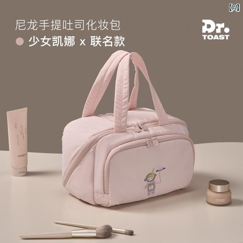 Other - 女性用 化粧ポーチ 大容量 ピンク 旅行用 メイクバッグ 持ち運び便利 収納ポーチ トイレタリー 日常使い 軽量 コンパクト
