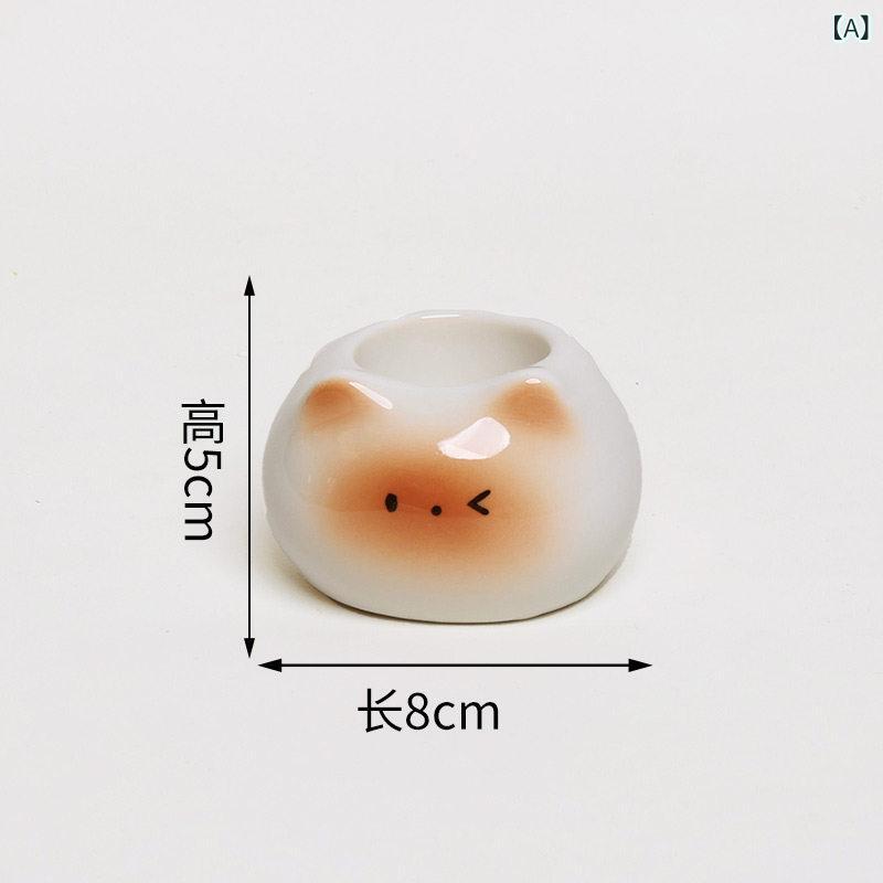電動歯ブラシ 収納ラック セラミック シャム猫 かわいい バスルーム用 カウンター...