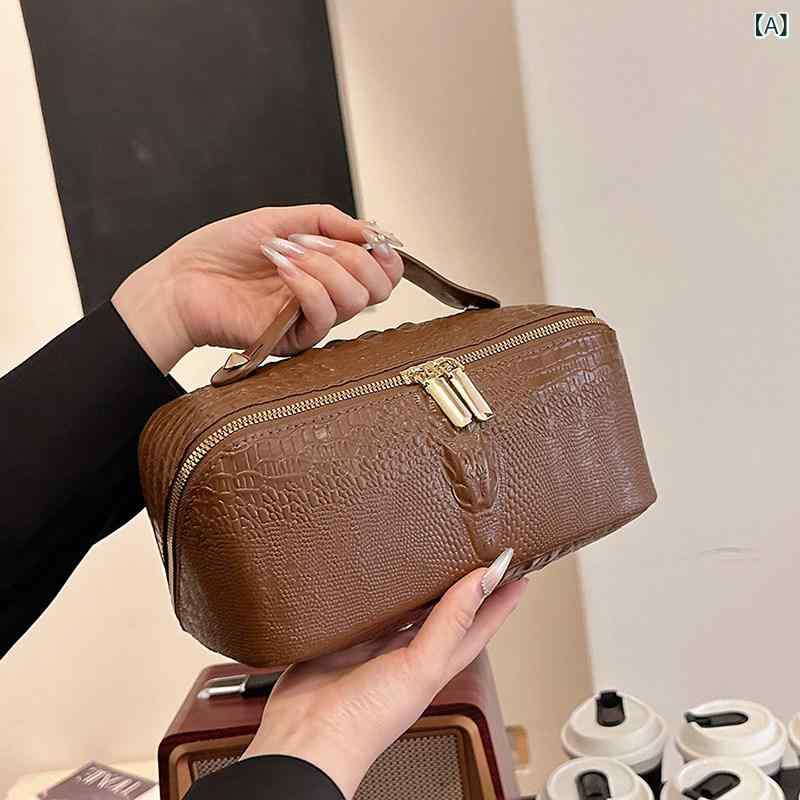 樂天商城 - レディース 大容量 メイクポーチ 旅行用 外出用 化粧品 収納バッグ 高級感 仕切り付き ポータブル コンパクト 携帯しやすい