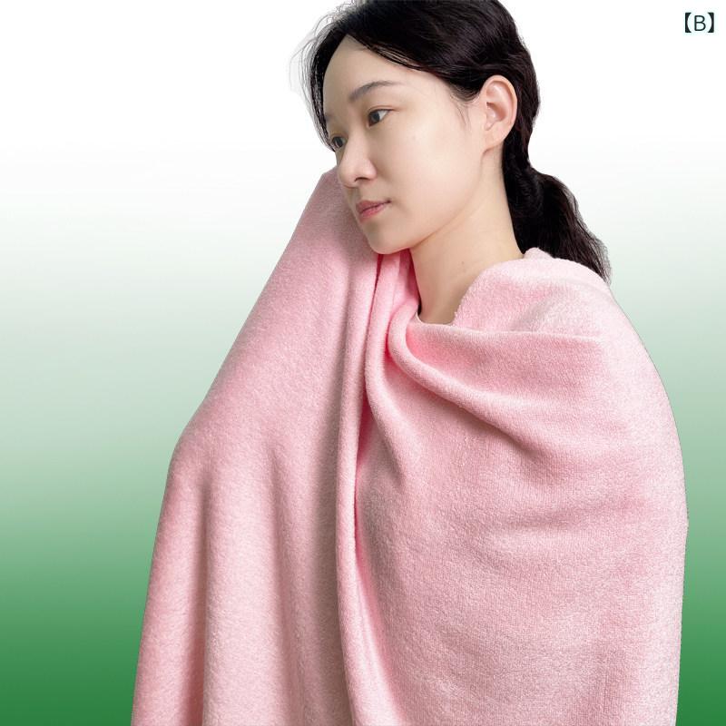 リバーパディのバスタオル 竹繊維 素材 厚手 大きめ 抗菌 毛羽立ちにくい 吸湿速乾 家族用 男女兼用 子供対応 柔らかい 快適 日常使い｜アングル2