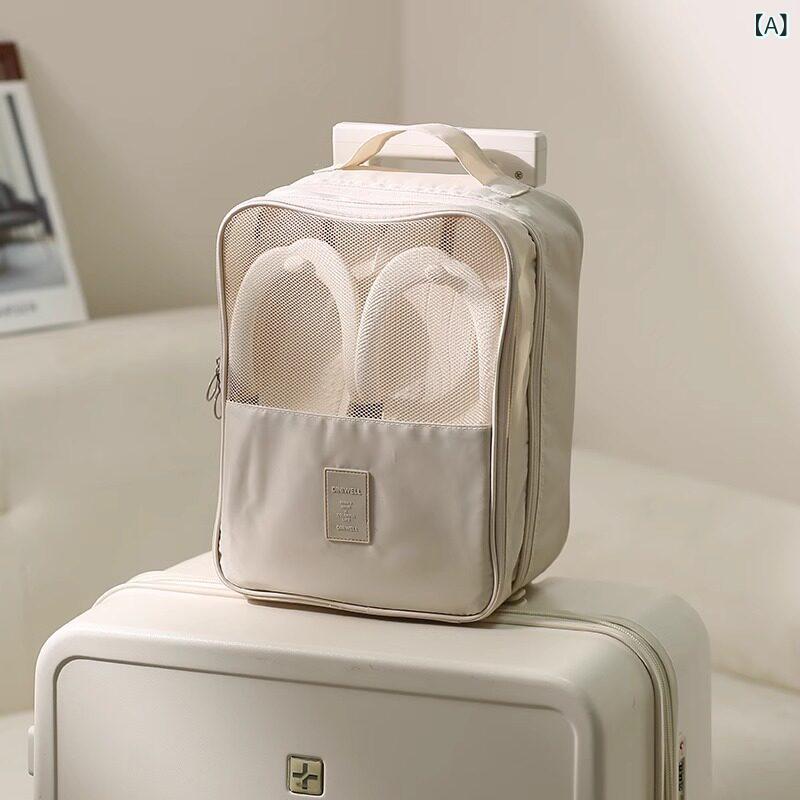 Travel Goods - 旅行用 靴収納バッグ シューズポーチ ポータブルシューカバー コンパクト収納袋 外出便利アイテム 軽量トラベルグッズ 携帯しやすい靴カバー 観光旅行必需品