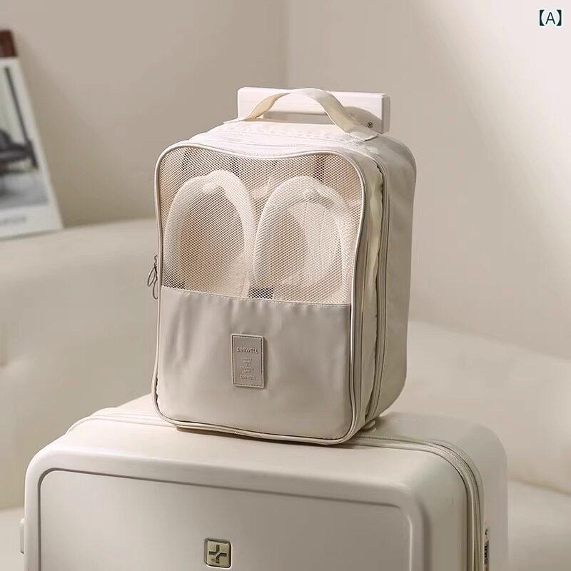 シューズ収納バッグ 旅行用 防水ポーチ アウトドア スポーツパッキング 必需品 収納袋 鞄入れ 靴カバー コンパクト 軽量 持ち運び
