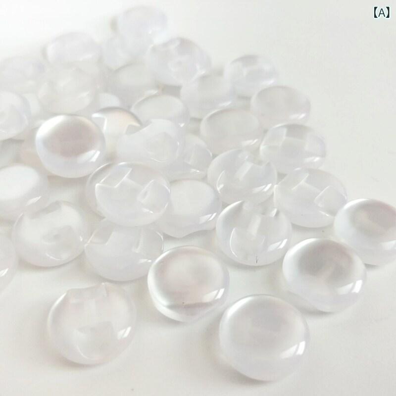 ボタン シャツ用 キャンディーカラー 樹脂 パール光沢 縫製用品 DIY アクセサリー 部品 カラフル ビーズ風 裁縫 クラフト