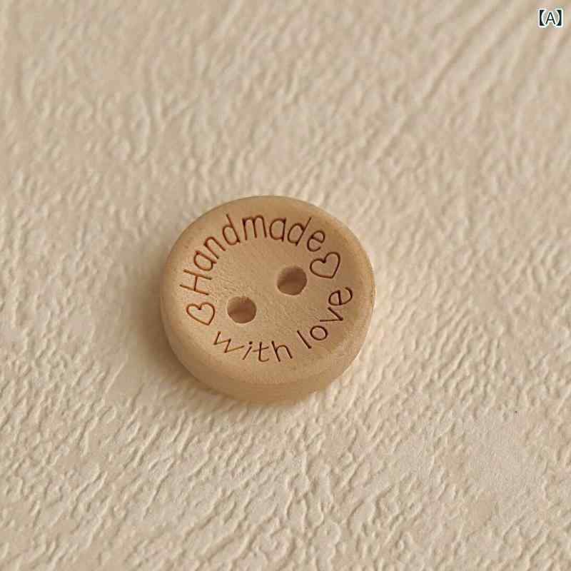 ボタン キッズ 木製 かわいい 縫製用 子供服 DIY 手芸 アクセサリー クラフト 補助材