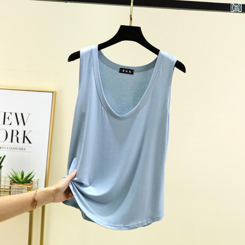 レディース 吊り下げタンクトップ 夏用 接触冷感 綿素材 ゆったりシルエット インナー トップス 切り替え 軽量 吸湿速乾 ブラック ピンク系 アイボリー 普段使い 通勤用 部屋着 ビッグサイズ 女性用 母子対応 ゆったりフィット