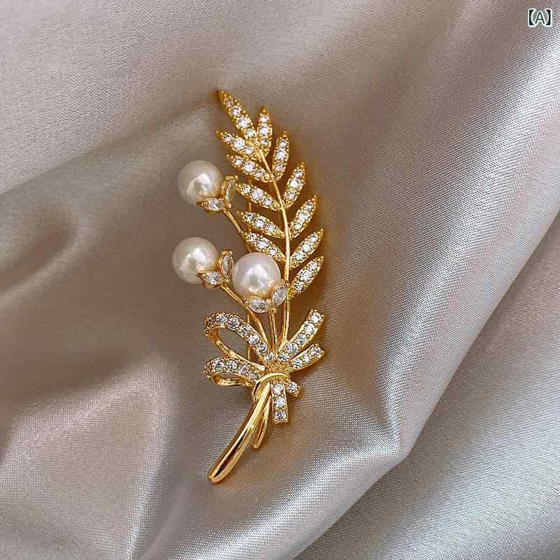 リバーパディのブローチ 女性用 かわいい ファッション アクセサリー 衣類ピン 配飾 高級感 精致 スタイリッシュ 気品 胸花 スカーフ 留め具 シルバー ゴールド 花柄 レース 軽量 普段使い 秋冬｜アングル2