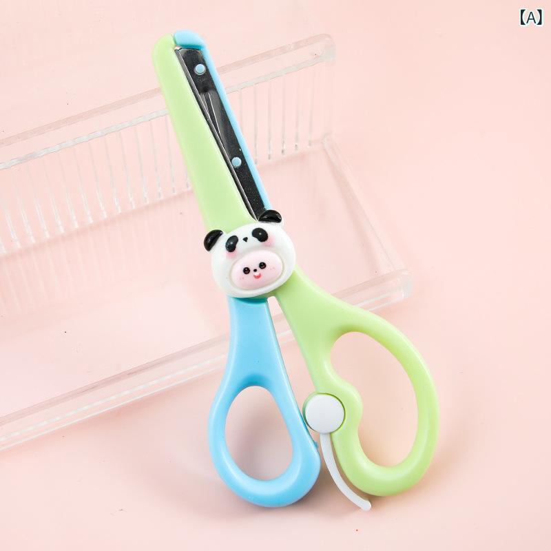 ハサミ 子供用 キッズ かわいい 動物柄 文房具 工作 安全設計 先丸 幼稚園 小学生 ...