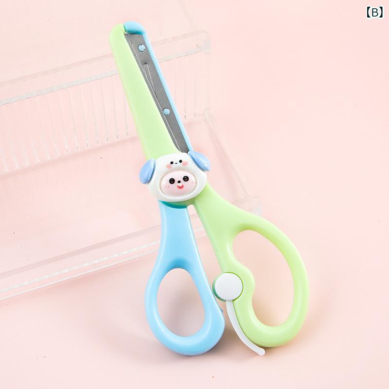 ハサミ 子供用 キッズ かわいい 動物柄 文房具 工作 安全設計 先丸 幼稚園 小学生 ...