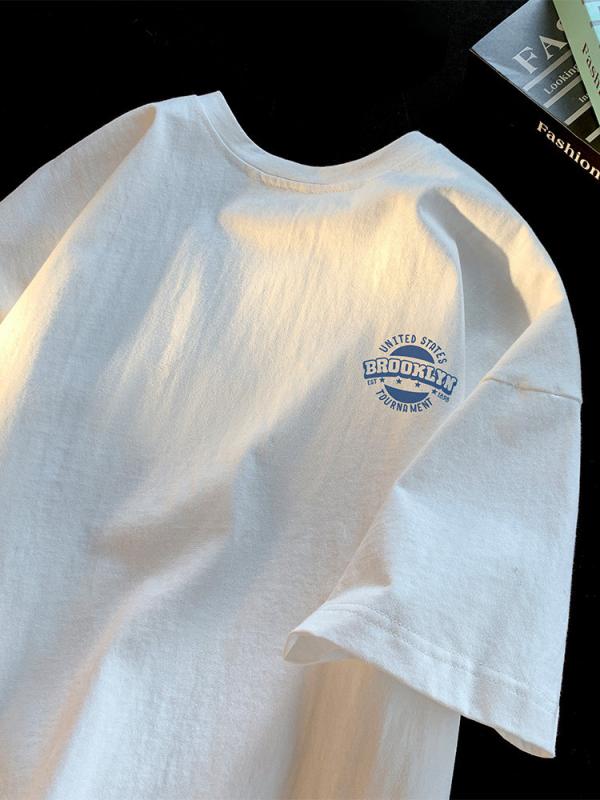 メンズ 短袖 Tシャツ 白 綿 夏用 ゆったり トップス インナー 吸湿性 普段使い 軽量 カジュアル