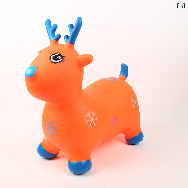子供用 クリスマス トナカイ 充気 乗用玩具 PVC 厚手 高弾性 インタラクティブ か...