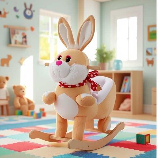 木馬 子供用 赤ちゃん 柔らかい 動物型 音楽 ロッキング 室内遊具 安全クッション 乗用おもちゃ メロディー機能 遊び道具