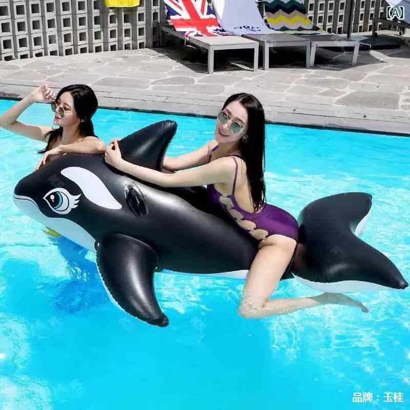 浮き輪 子供用 大人用 クジラ イルカ ライドオン 黒 夏用 プール 玩具 水上 浮きベ...