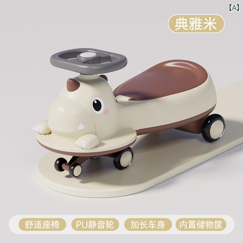 三輪車 子供用 恐竜 防側転機能 1歳ベビー対応 プッシュカー 大人同乗 二人乗り ベビーロッカー 安全設計 室内外遊べる 軽量タイプ