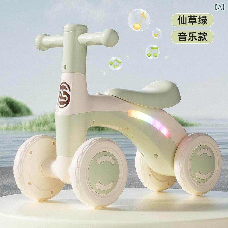 ベビー プッシュカー 子供用 四輪 バランスカー 乳幼児 歩行練習車 滑行 安全 軽量 室内外 遊び道具