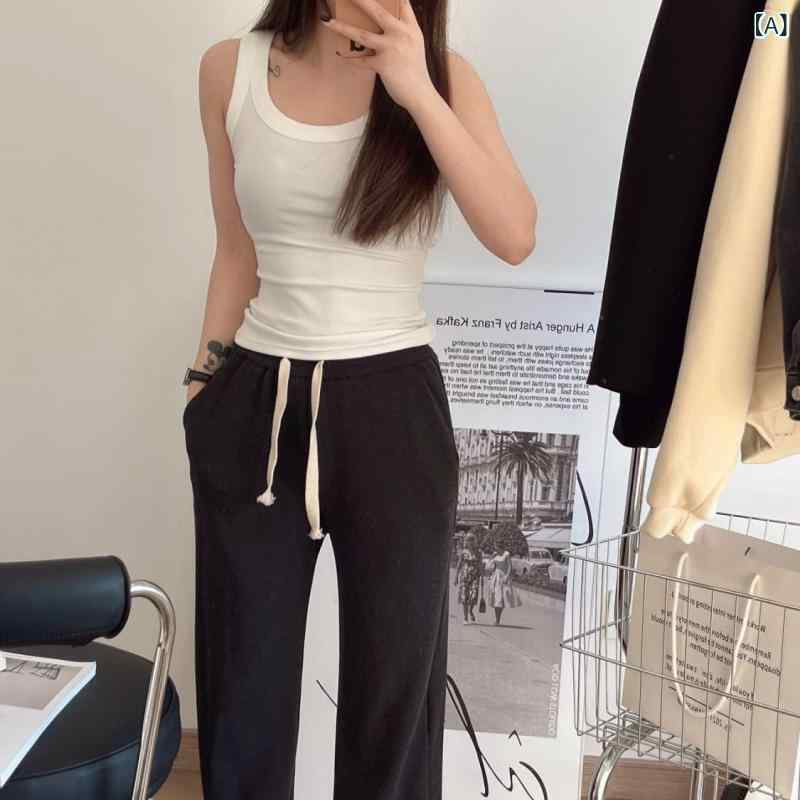 春夏 レディース インナー トップス 綿 素材 丸首 伸縮性 通気性 サイドサポート ハイカラー 高校生 外穿用 内搭用 小さめ 背心 軽量 吸湿速乾 ビッグシルエット ブラック ピンク系 アイボリー 普段使い 部屋着 アウトドア カジュアルスタイル 再