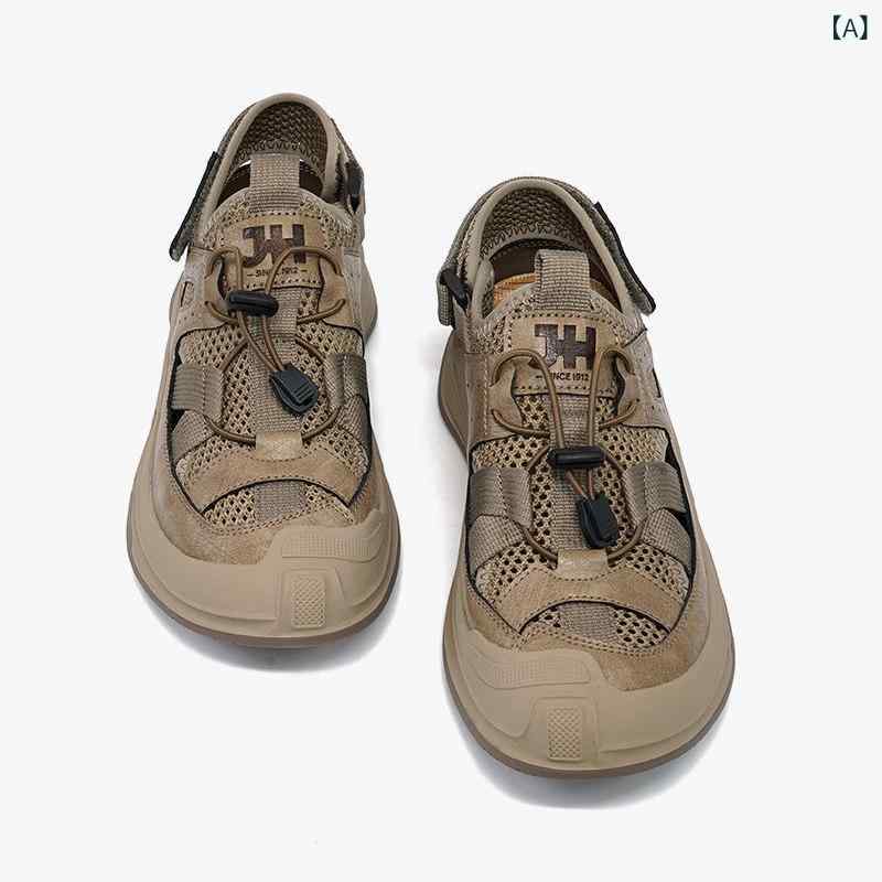 サンダル メンズ アウトドア ビーチ 夏用 カジュアル つま先保護 クロッグ 滑り止...
