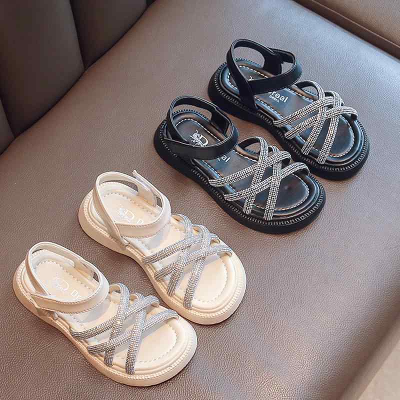 女の子 サンダル プリンセス 夏用 ビーチ ローマンシューズ 柔らかい底 外出 子供 中学生向け かわいい 軽量 快適 クッション性 ストラップ