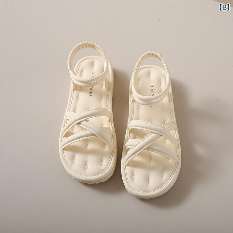 レディース ビーチサンダル フラットボトム ソフトソール 高級感 ローマンスタイル スカート合わせ 学生用 妊婦用 夏用 快適 軽量 日常使い