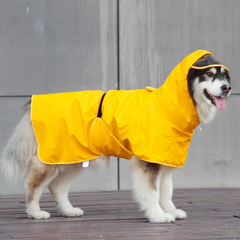 犬用 雨衣 大型犬 レインコート 革製 斗篷 腹部保護 防水 簡単着脱 散歩用 アウトドア 耐久性 ペットグッズ