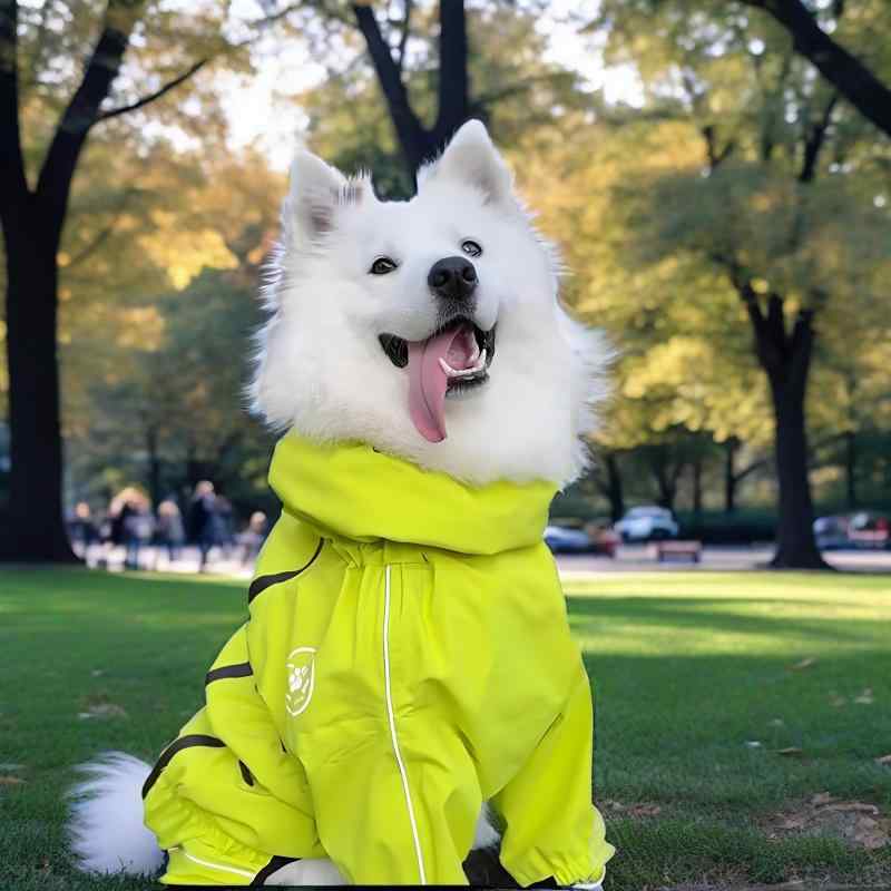 犬用 レインコート 中型大型犬 四脚防水 防風 アウトドア 散歩用 軽量 伸縮性 ペット雨具 プロ仕様
